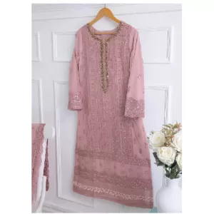 Chiffon 3pcs Pink Colour